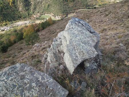 roche gravée roc de les mitjans 1 à Olette