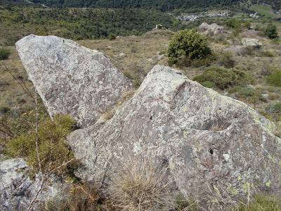 roche gravée roc de les mitjans 5 à Olette