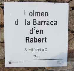 dolmen de la barraca d'en rabert