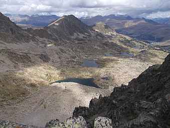 lacs des Pessons vue du pic Gargantillar