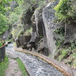 Dans les gorges de La Guillère. Tracé après les crues de 1725